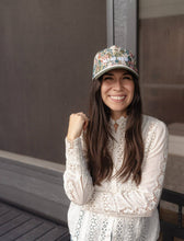 Hat: Made New, Floral, Embroidered, Cotton, Snapback