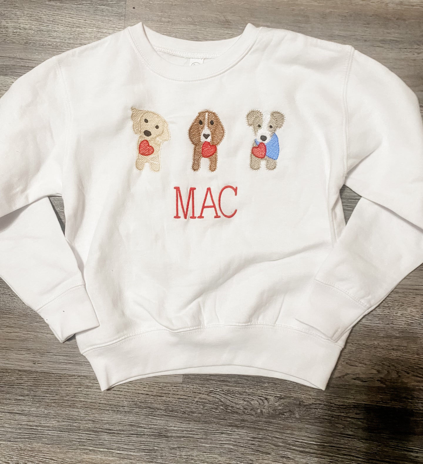 Puppy Trio Valentines Day Toddler Sweatshirt