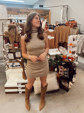 Turtle neck sweater dress