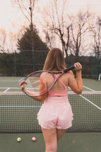 Baby Pink Sporty Romper + Smocked Chest