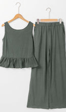 Olive Tank + Pant Set