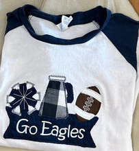 Go Eagles Raglan sleeve + Personalization