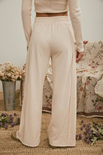 ELASTIC WAIST SIDE PANEL KNIT LOUNGE PANTS: NAVY
