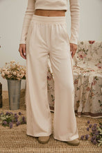 ELASTIC WAIST SIDE PANEL KNIT LOUNGE PANTS: NAVY