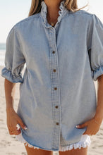 Vintage Wash Chambray Top + Button Down