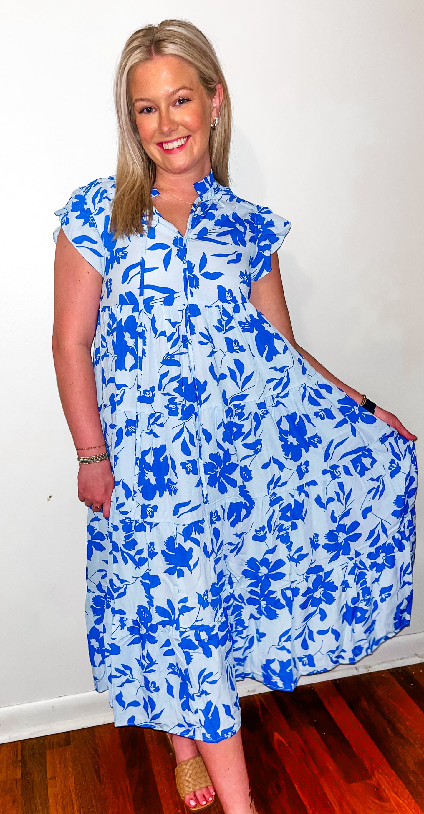 Royal Blue Floral Dress Persimmons Royal Blue Floral Dress Persimmons