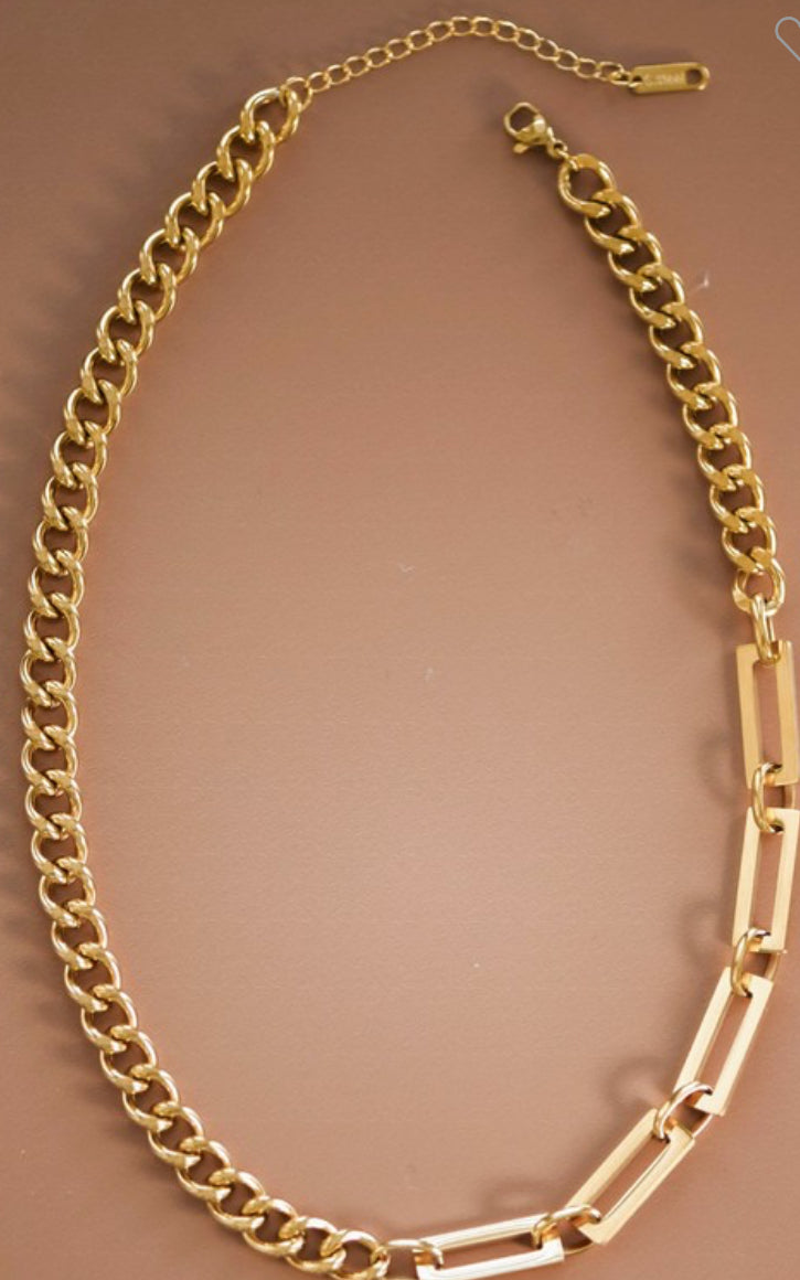 Gold Chain Link Necklace