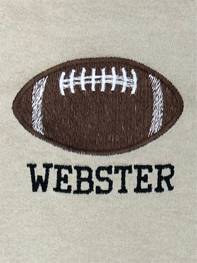 Taupe Stadium Blanket + Football Personalization