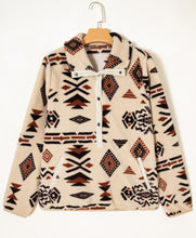 Western Aztec Plush Pullover + Quarter Zip