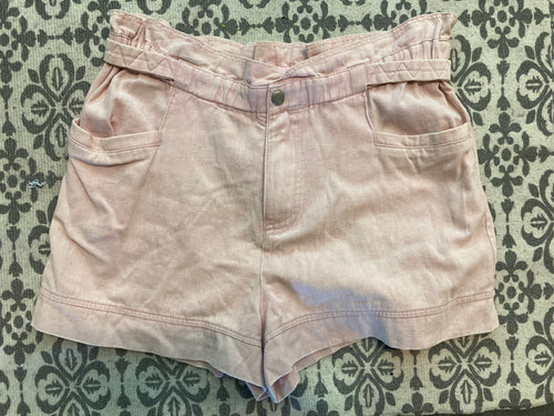 Light pink denim shorts