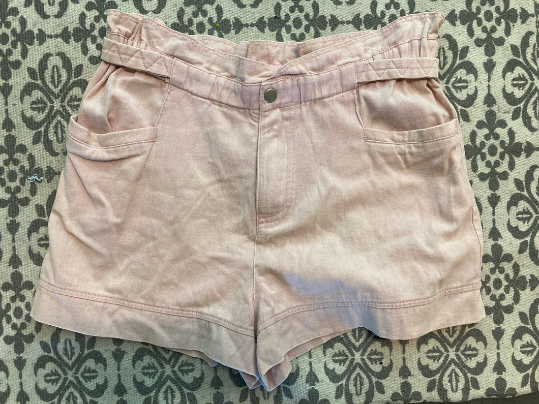 Light pink denim shorts