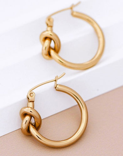 Gold Hoops + Knotted