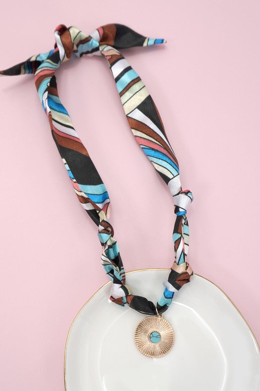 Scarf Necklace + Turquoise Mix