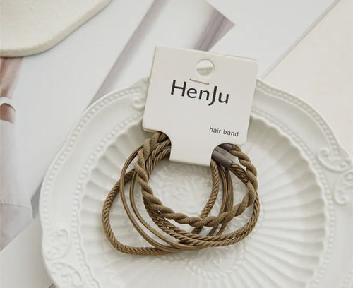 4 piece Hair Tie Set + Mocha Mix