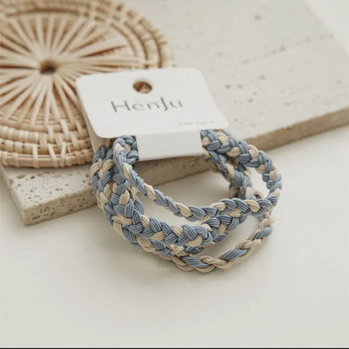 4 piece Hair Tie Set + Blue Mix