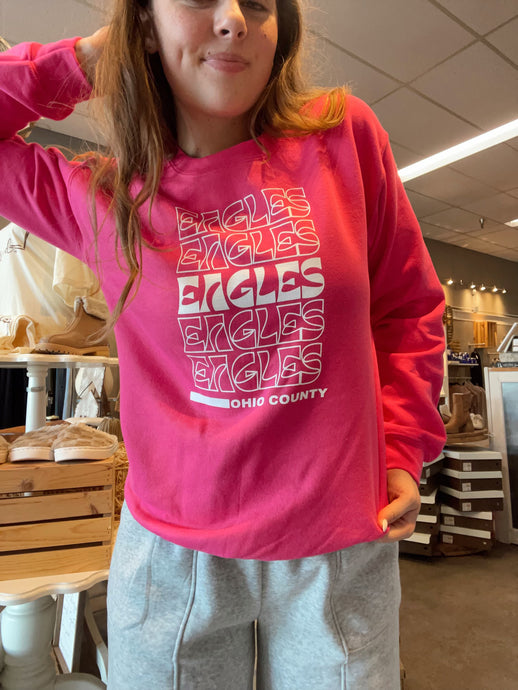 Pink Eagles Crew Neck