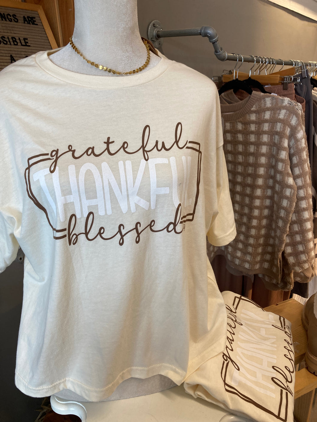 Grateful - Thankful - Blessed Tee