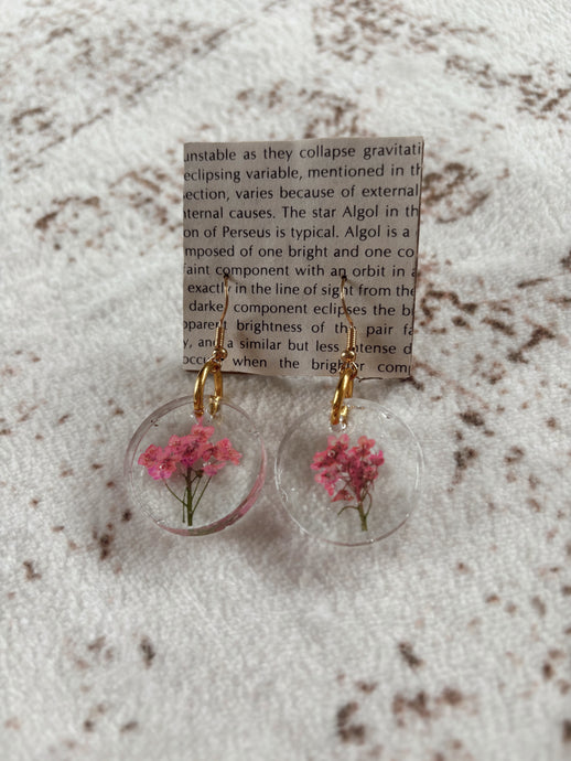 Miss Press Pink Tree Earrings