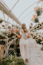 Creme Button Down Jumpsuit