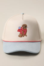 Golden Retriever + Flag Trucker Hat