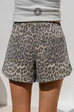 Leopard Print + Side Stripe Shorts