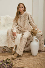 DITSY FLORAL BOXY CREW NECK SWEATSHIRT: KHAKI MULTI