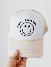 Trucker Hat: Jesus Loves You, Embroidered, Mesh Back