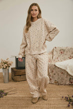 DITSY FLORAL BOXY CREW NECK SWEATSHIRT: KHAKI MULTI