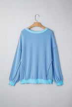 LAS Twisted Rib Uneven Hem Drop Shoulder Knit Top (S-XL): Bright Green / Missy / L