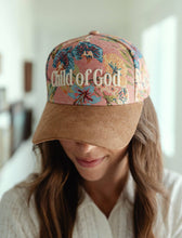 Hat: Child of God, Floral, Embroidered, Cotton, Snapback