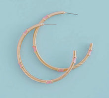 Gold Hoops + Color Detail