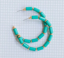 Beaded Colorful Hoops