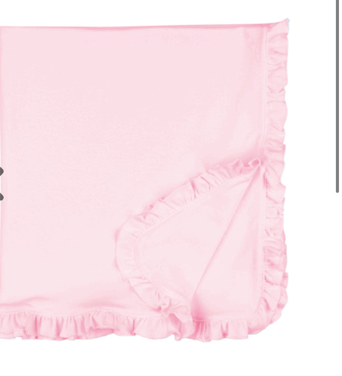 Pink Blank Baby Blanket + Ruffles