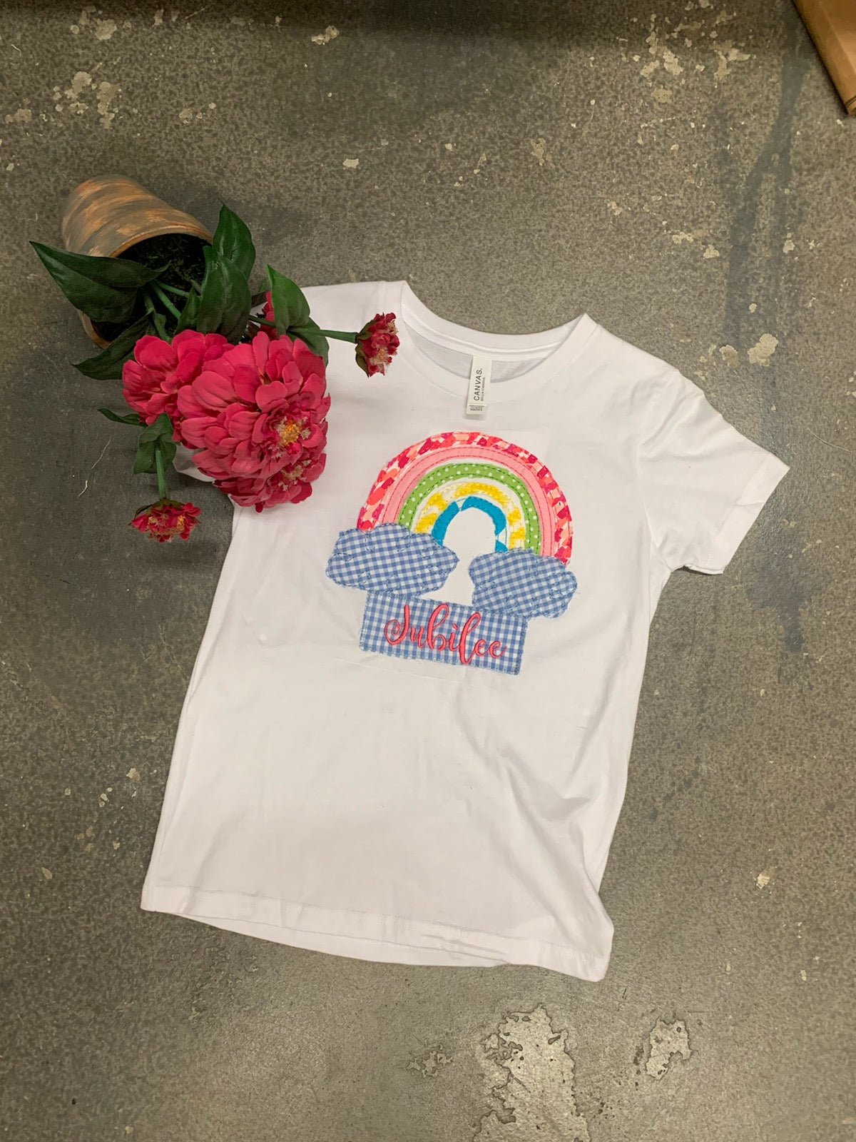 Rainbow Appliqué Tee + Personlized