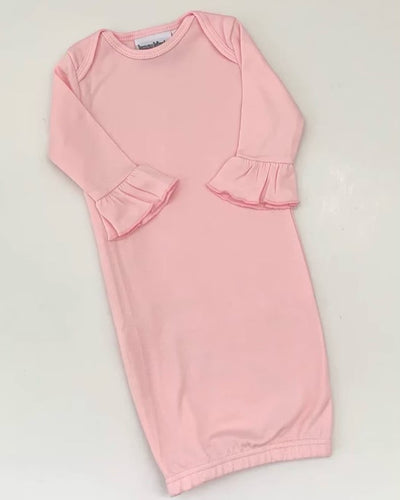 Pink Newborn Gown + Ruffle