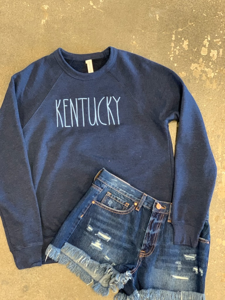 KENTUCKY Bella Canvas Crewneck + Rae Dunn Lettering